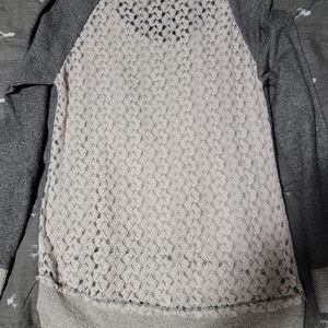 Gray lace sweatshirt